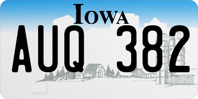 IA license plate AUQ382