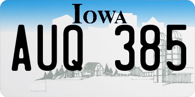 IA license plate AUQ385