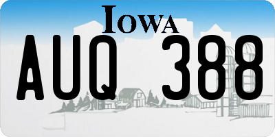 IA license plate AUQ388