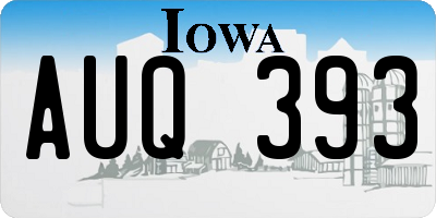 IA license plate AUQ393