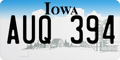 IA license plate AUQ394