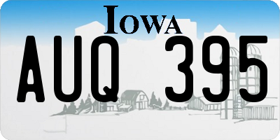 IA license plate AUQ395
