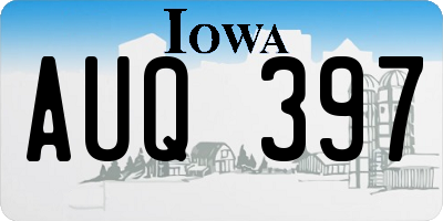 IA license plate AUQ397