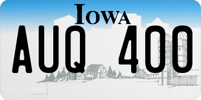 IA license plate AUQ400