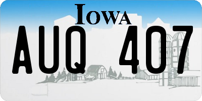 IA license plate AUQ407