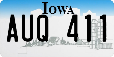 IA license plate AUQ411