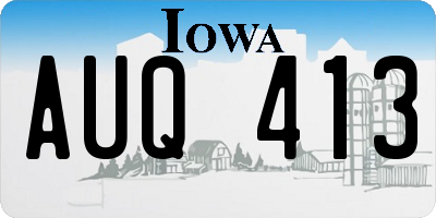 IA license plate AUQ413