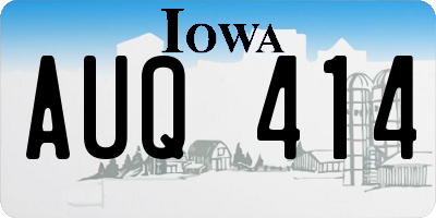 IA license plate AUQ414