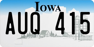 IA license plate AUQ415