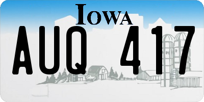 IA license plate AUQ417