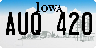 IA license plate AUQ420