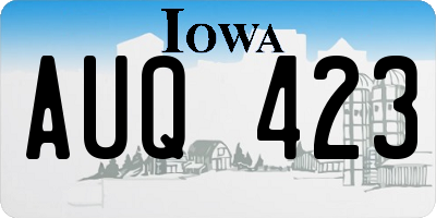IA license plate AUQ423