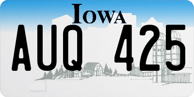 IA license plate AUQ425