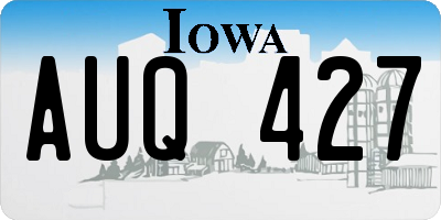 IA license plate AUQ427