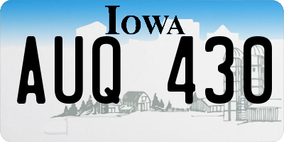 IA license plate AUQ430