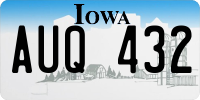 IA license plate AUQ432