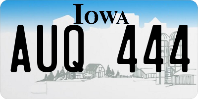 IA license plate AUQ444