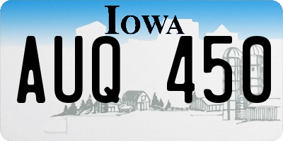 IA license plate AUQ450