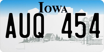 IA license plate AUQ454