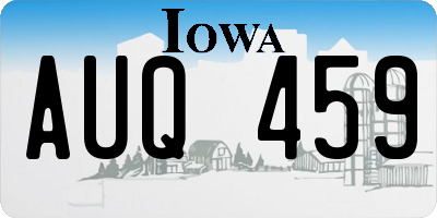 IA license plate AUQ459