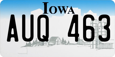 IA license plate AUQ463