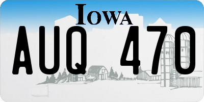 IA license plate AUQ470