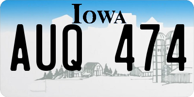 IA license plate AUQ474