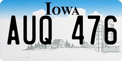 IA license plate AUQ476