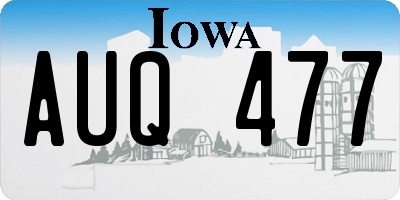 IA license plate AUQ477
