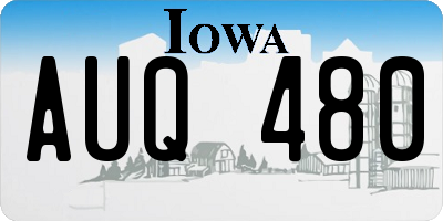 IA license plate AUQ480