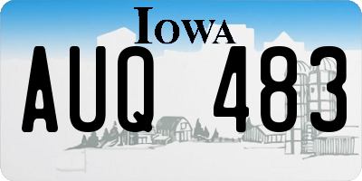 IA license plate AUQ483