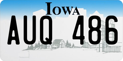 IA license plate AUQ486