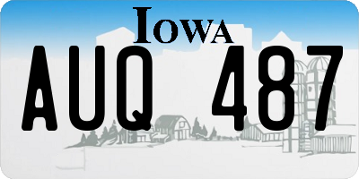IA license plate AUQ487