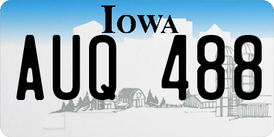 IA license plate AUQ488