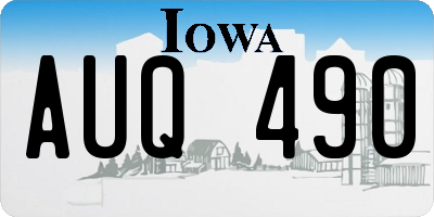 IA license plate AUQ490