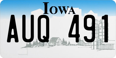 IA license plate AUQ491