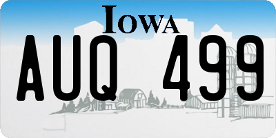 IA license plate AUQ499