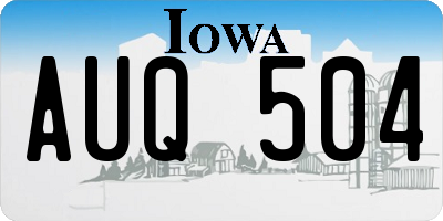 IA license plate AUQ504