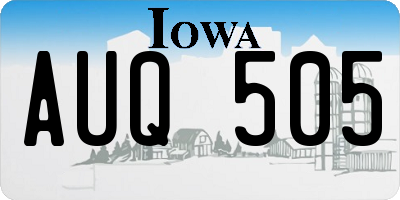 IA license plate AUQ505