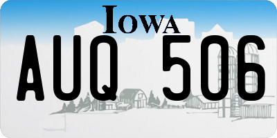 IA license plate AUQ506