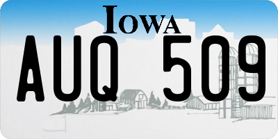 IA license plate AUQ509