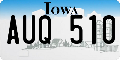 IA license plate AUQ510