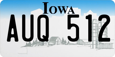 IA license plate AUQ512