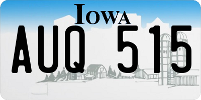 IA license plate AUQ515