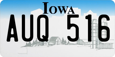 IA license plate AUQ516