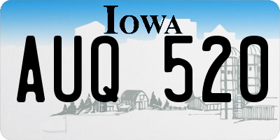 IA license plate AUQ520