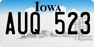 IA license plate AUQ523