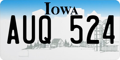 IA license plate AUQ524