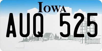 IA license plate AUQ525