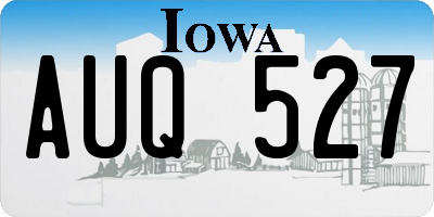 IA license plate AUQ527